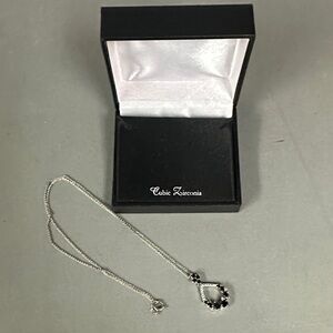 Cubic Zirconia Silver Necklace NWOT